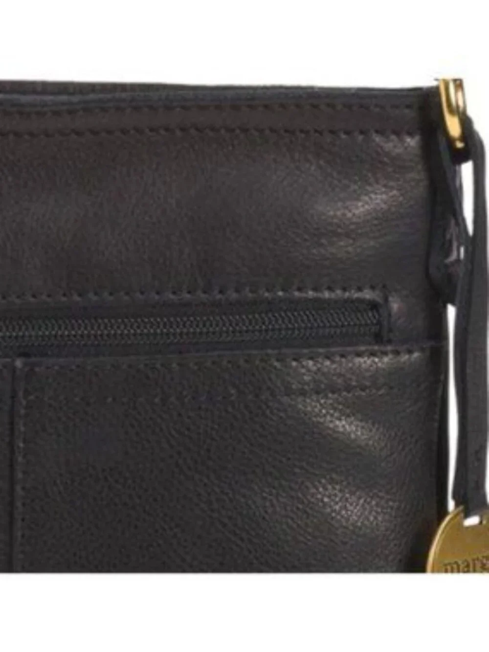 MARGOT Leather Split Pocket Small Crossbody With Adjustable Strap